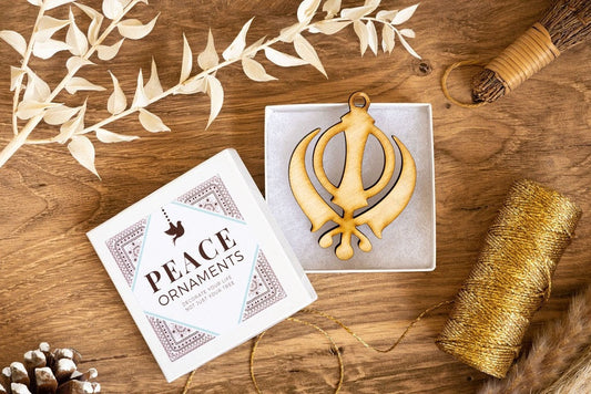 Sikh Tree Ornament, Sikh Holiday Ornament, Religious Ornaments, Sikh Christmas Gift, Religious Symbols, Sikh Wedding Deco, Khanda Giftsr