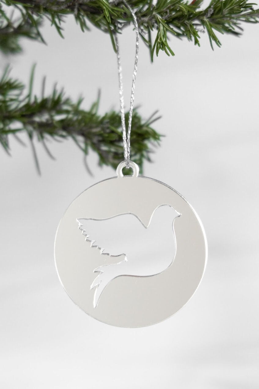 Dove Ornament, Bird Christmas Tree Ornament, Bird Christmas Ornament, Dove Christmas Tree Ornament, Bird Holiday Ornament, Bird Lover, Gift